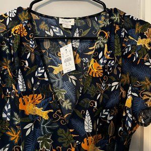 NWT J Crew Factory Midi Wrap dress Size 8